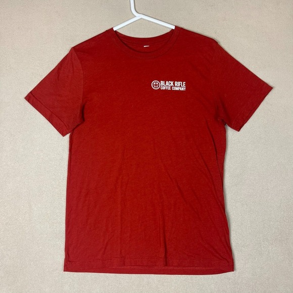 Black Rifle Coffee Company Shirt Adult Medium Red Short Sleeve Tee Logo Mens - Picture 1 of 7